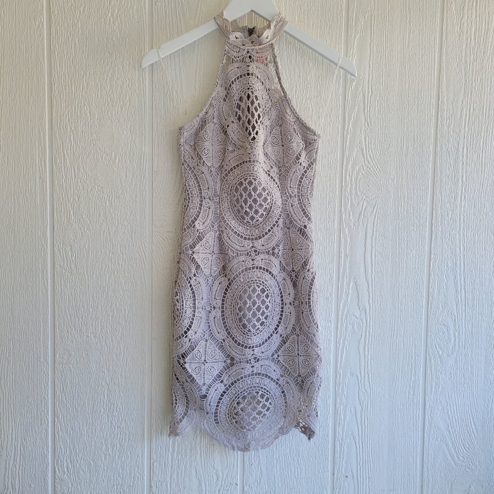 Hello Molly Gray Mini Dress - Picture 2 of 12